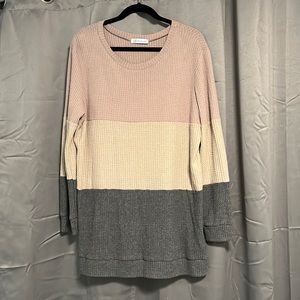 2XL Tan/Khaki/Gray Waffle Top